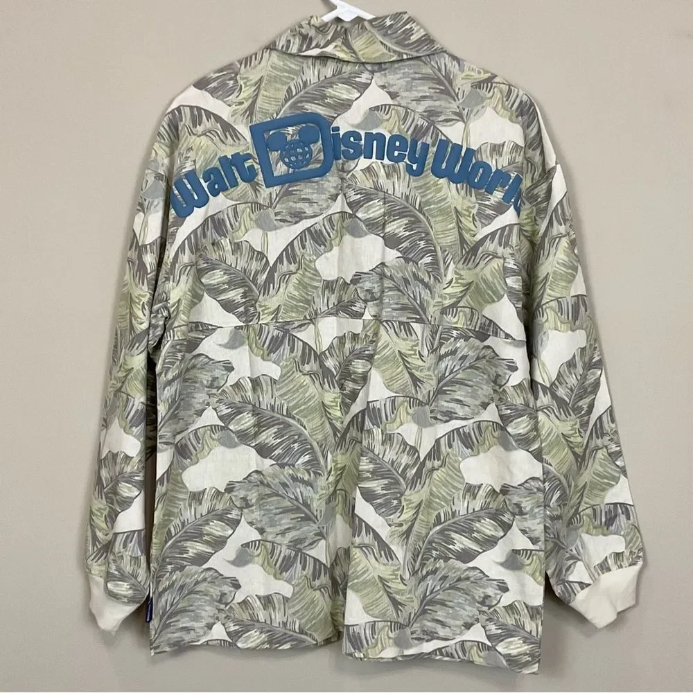 Walt Disney World Jacket Tropical Linen Blend Sz S New Shacket Spirit Jersey WDW